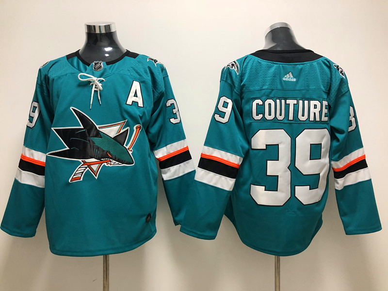 Men's San Jose Sharks Logan Couture #39 Teal Breakaway Jersey